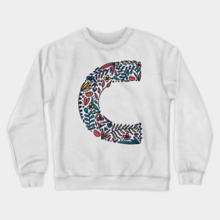 Tropical Letter C Crewneck Sweatshirt